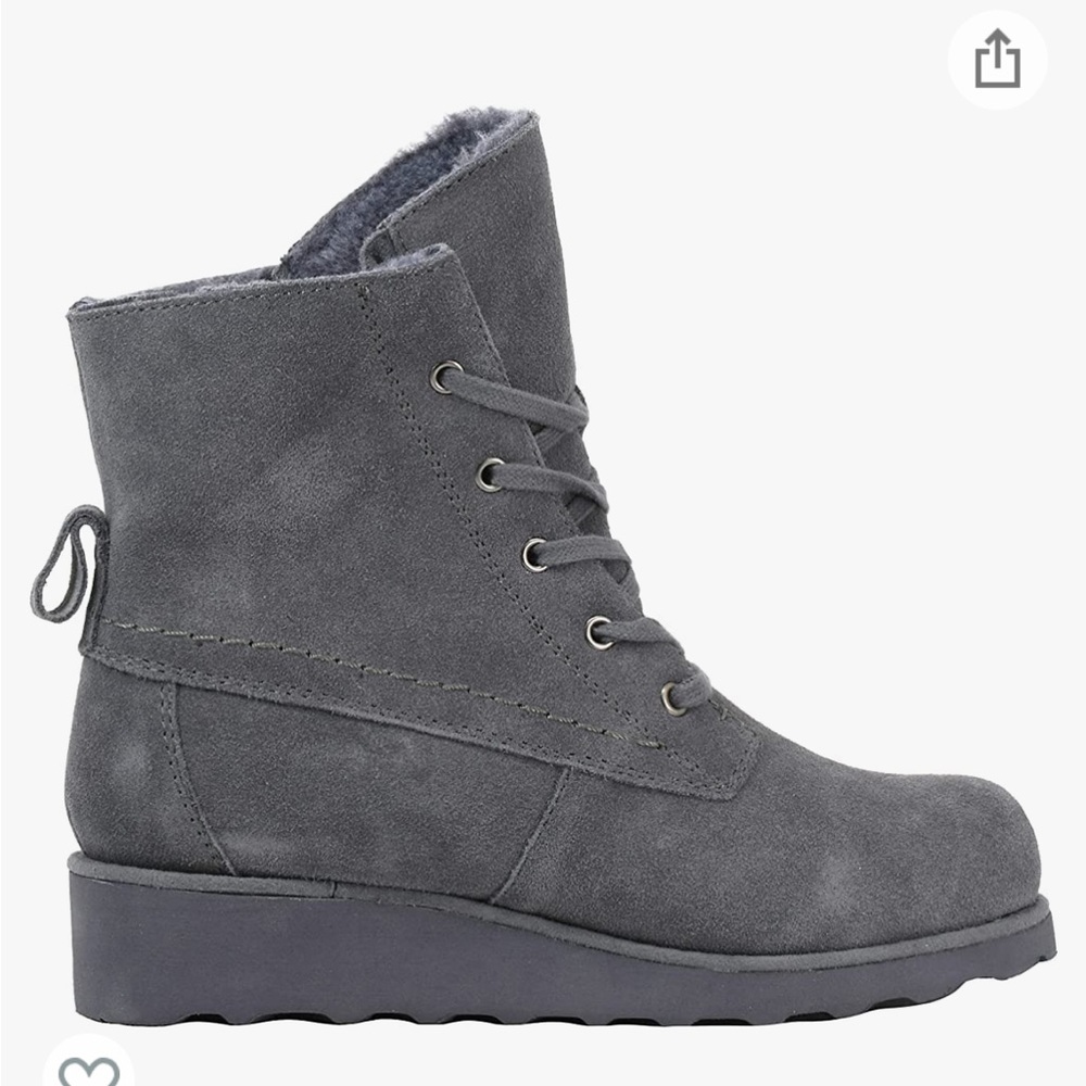NWT & original packaging Bearpaw Krista Closed Toe Mid Calf Boot Charcoal size 7